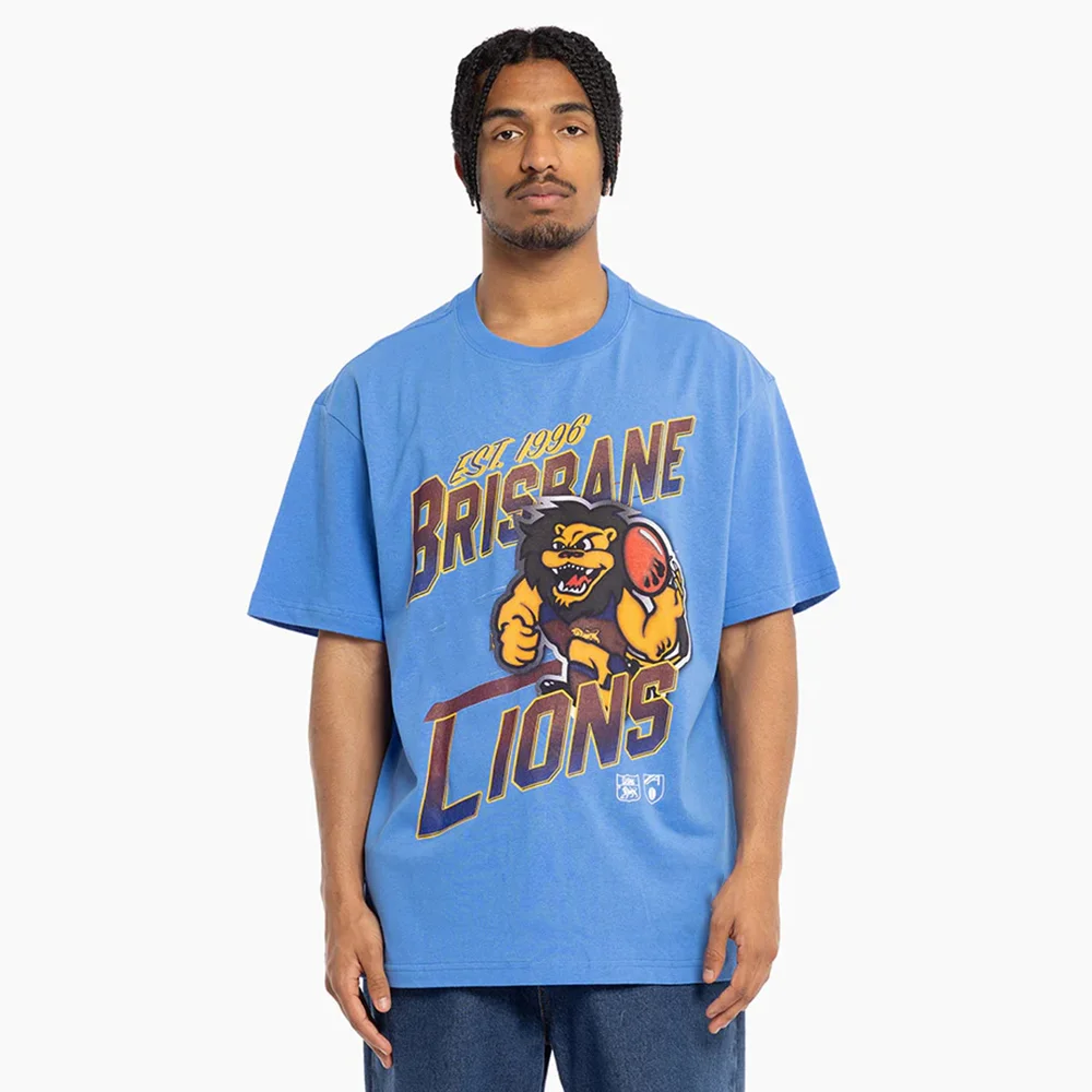 Летняя дышащая тренировочная футболка Brisbane Lions 1996 года в стиле ретро Lion! Голубой × мультяшный талисман × для улицы унисекс!
Летняя дышащая тренировочная футболка Brisbane Lions 1996 года в стиле ретро Lion! Голубой × мультяшный талисман × для улицы унисекс!