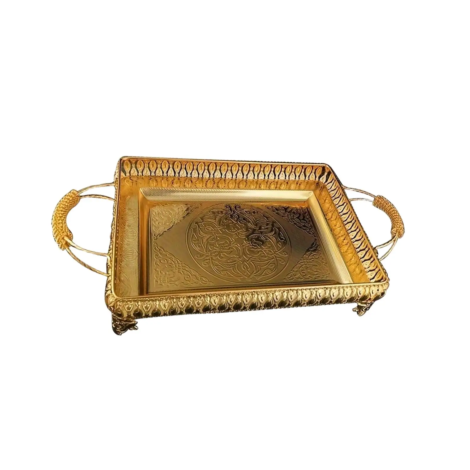 Fruit Tray Rectangle Dessert Tray Decorative Gifts with Handle Snack Holder Ornament for Home Restaurant Holiday Hotel Party
Fruit Tray Rectangle Dessert Tray Decorative Gifts with Handle Snack Holder Ornament for Home Restaurant Holiday Hotel Party