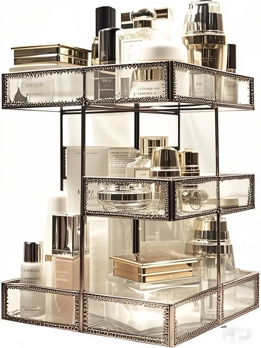 360° Rotating Glass Makeup Organizer, Multi-Layer Vanity Storage for Skincare & Cosmetics, Spinning Countertop Holder
360° Rotating Glass Makeup Organizer, Multi-Layer Vanity Storage for Skincare & Cosmetics, Spinning Countertop Holder