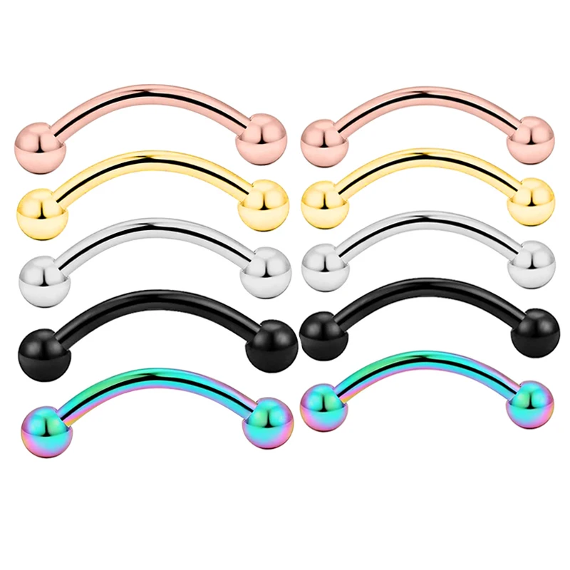 Wholesales Banana Eyebrow Stud 16G Curved Barbell Eyebrow Rings Piercing Stainless Steel Daith Rook Earring Piercing Jewelry for
Wholesales Banana Eyebrow Stud 16G Curved Barbell Eyebrow Rings Piercing Stainless Steel Daith Rook Earring Piercing Jewelry for