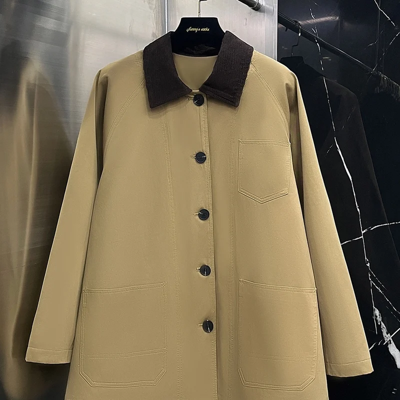 Ele Mid-Length Turn-down Collar Coat 2024 Autumn Winter Plaid Inner Color Blo Long Sve Women's Cotton Jaet
Ele Mid-Length Turn-down Collar Coat 2024 Autumn Winter Plaid Inner Color Blo Long Sve Women's Cotton Jaet