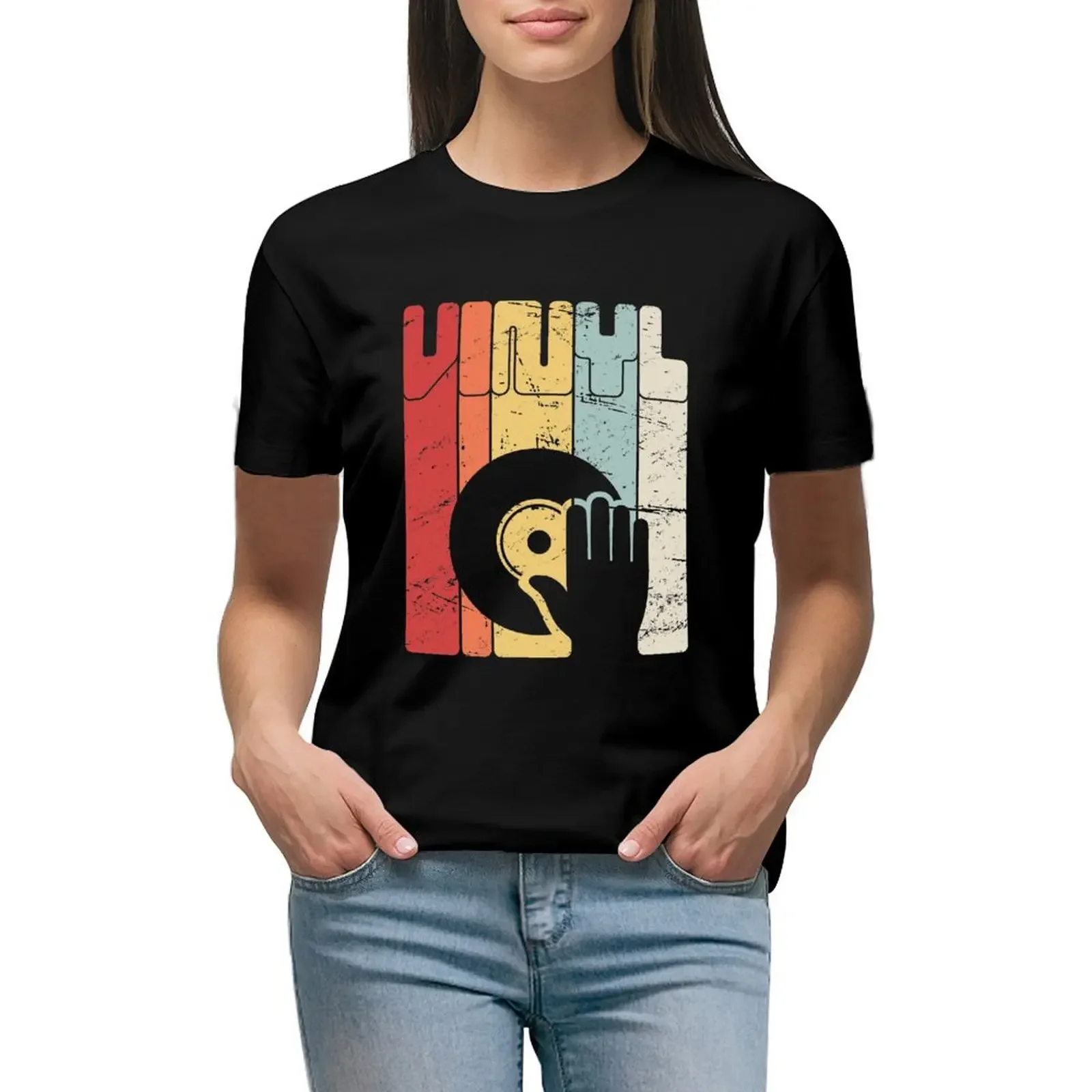 Retro Vinyl Record Turntable T-Shirt animal print shirt for girls Female clothing blanks tshirts for Women
Retro Vinyl Record Turntable T-Shirt animal print shirt for girls Female clothing blanks tshirts for Women