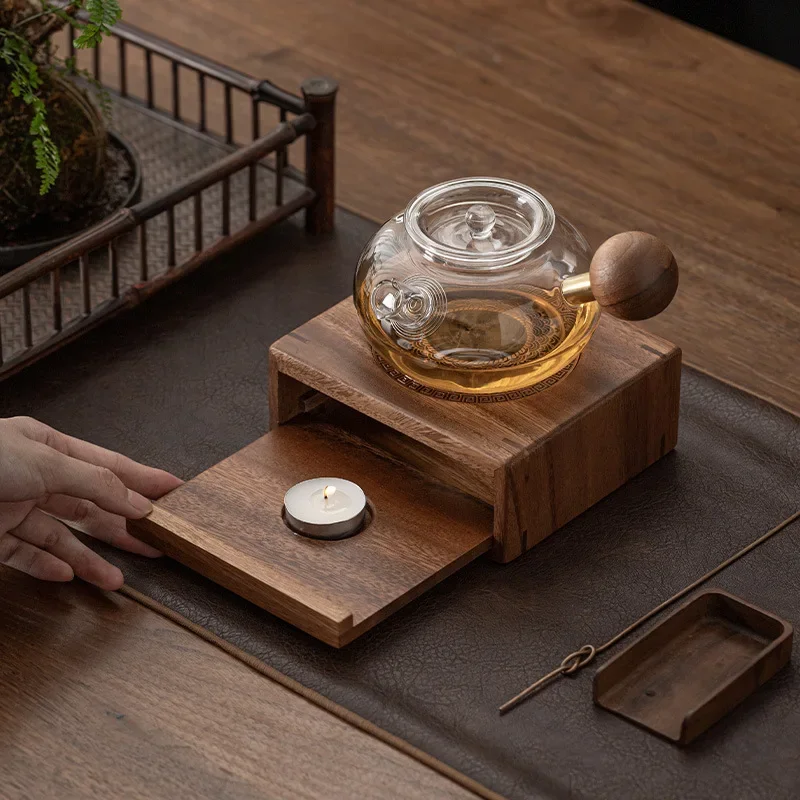 Solid wood tea warmer walnut wood tea making base stove for tea making insulation set candle small stove
Solid wood tea warmer walnut wood tea making base stove for tea making insulation set candle small stove