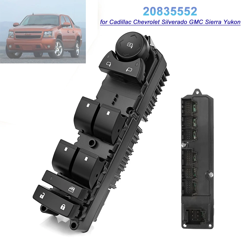 For Cadillac Chevrolet Silverado GMC Sierra Yukon Master Power Window Switch 20835552 15906880 20790059 20877335 15093439
For Cadillac Chevrolet Silverado GMC Sierra Yukon Master Power Window Switch 20835552 15906880 20790059 20877335 15093439