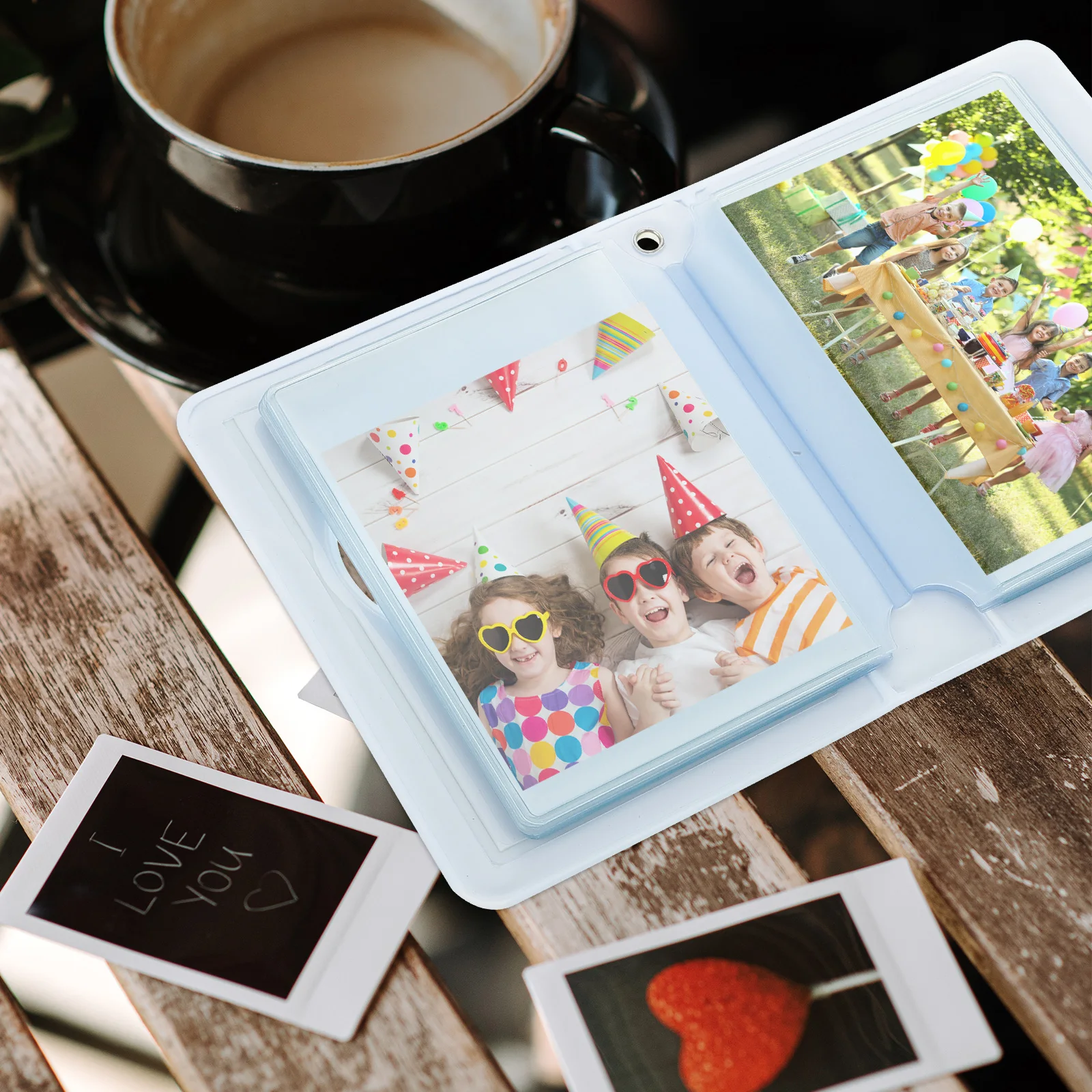 Mini Photo Album Couple Card Binder Scrapbook Key Chain Small Albums Sky Blue Child Heart Hollow Fashionable Gift
Mini Photo Album Couple Card Binder Scrapbook Key Chain Small Albums Sky Blue Child Heart Hollow Fashionable Gift