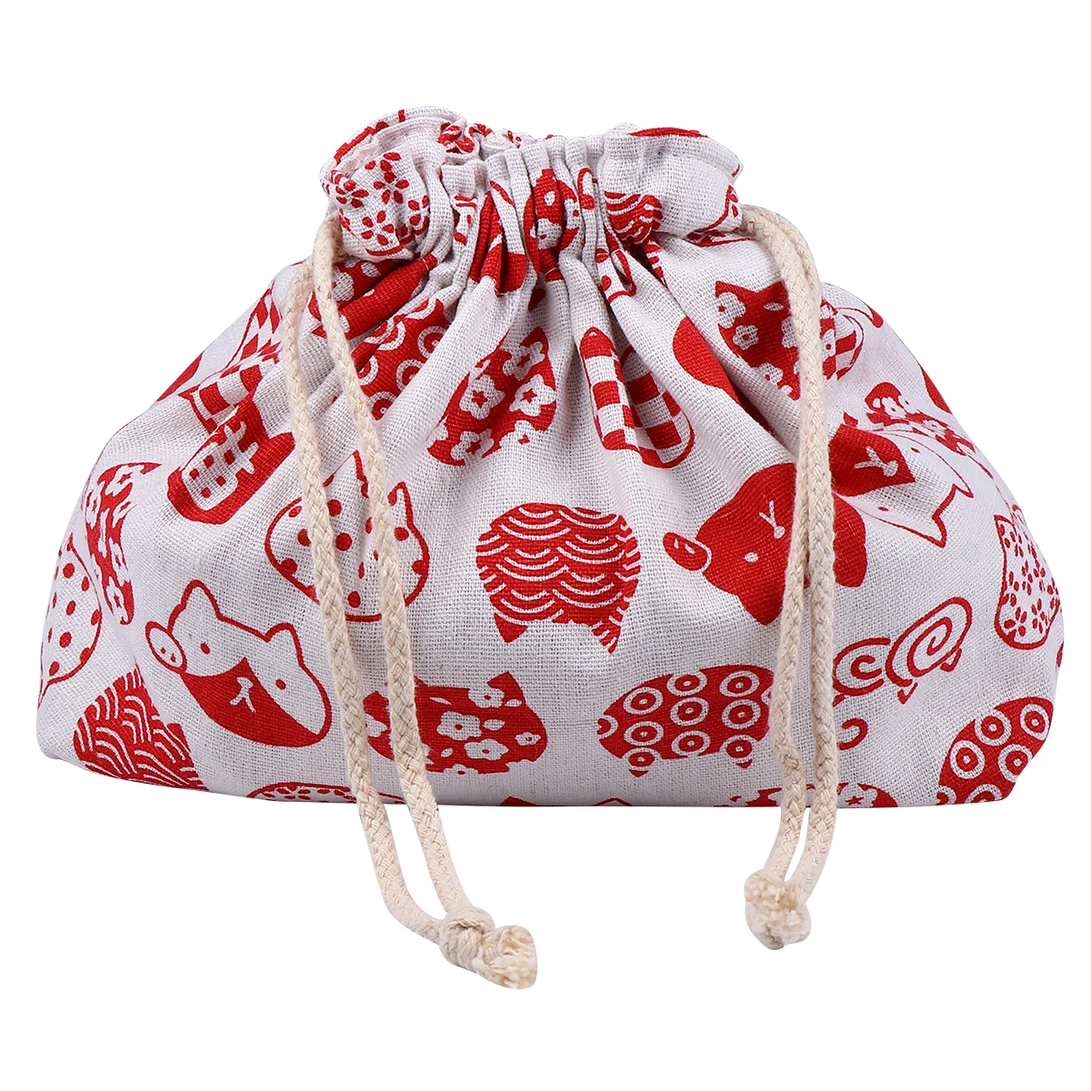 Japanese Style Lunch Lightweight Insulated Waterproof Red Drawstring Bento Cotton Linen Food Bag Picnic Office Use Storage Bag
Japanese Style Lunch Lightweight Insulated Waterproof Red Drawstring Bento Cotton Linen Food Bag Picnic Office Use Storage Bag