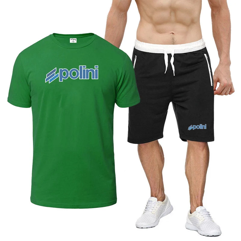 2026 Summer Men's Polini Logo Print Casual Solid Color Short Sleeve Fashionable Comfortable Versatile T-shirt Pants Suits
2026 Summer Men's Polini Logo Print Casual Solid Color Short Sleeve Fashionable Comfortable Versatile T-shirt Pants Suits