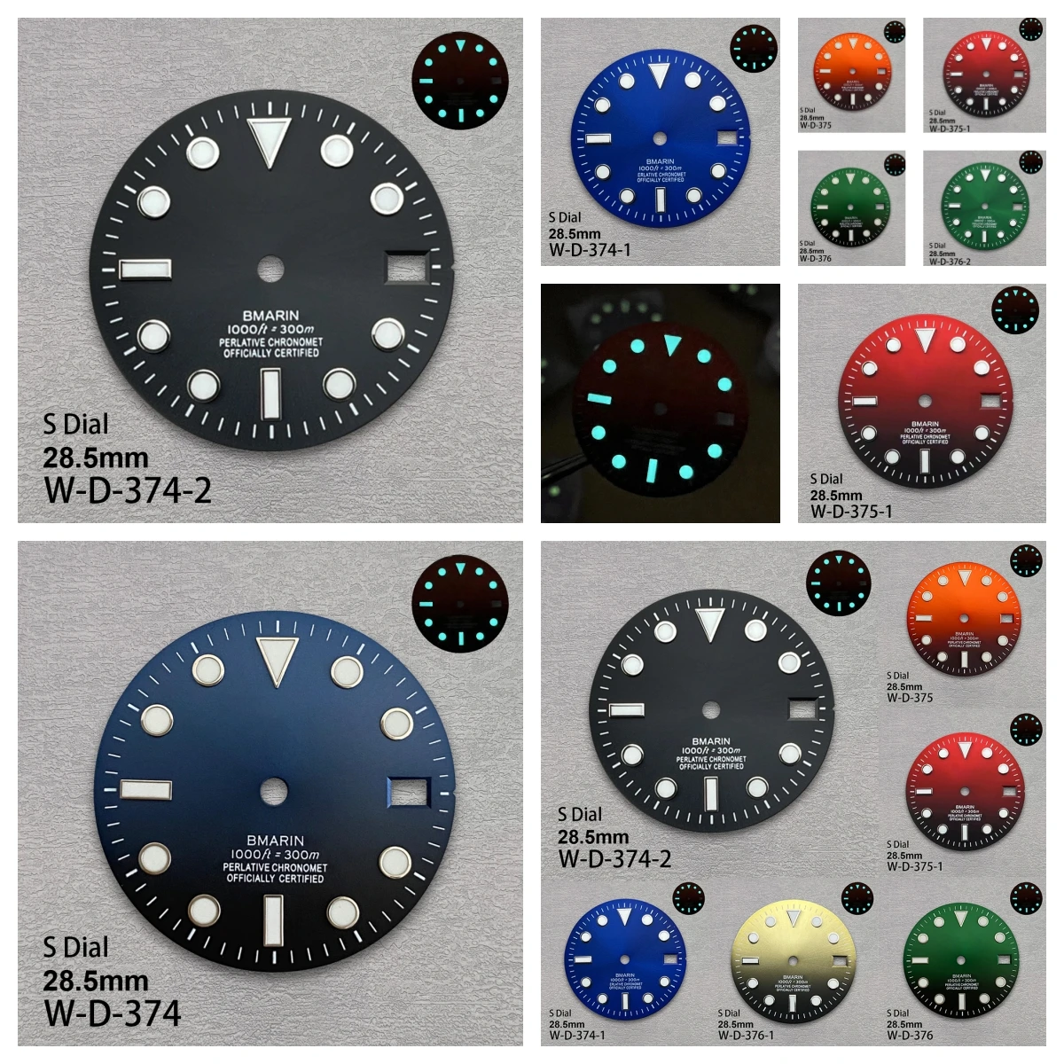 28.5mm S Logo SUB Sunburst Dial Fit NH35/NH36/4R/7S Japanese Movement Ice Blue Luminous Watch Modification Accessories
28.5mm S Logo SUB Sunburst Dial Fit NH35/NH36/4R/7S Japanese Movement Ice Blue Luminous Watch Modification Accessories