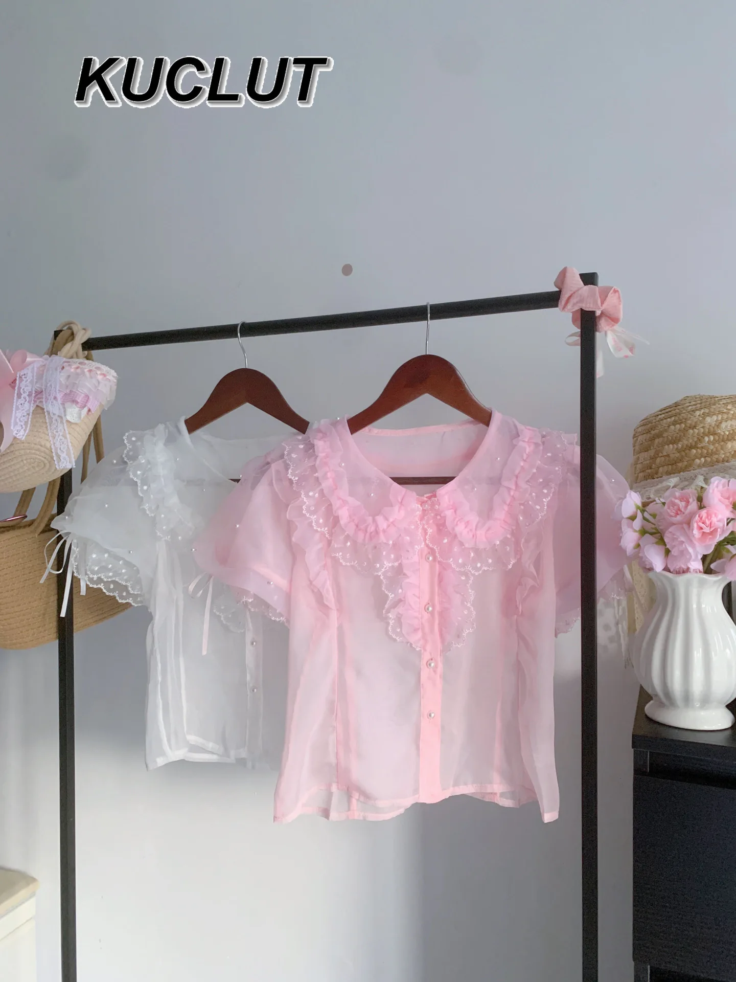Fashion Mesh Casual Top for Women Summer Blouses Beaded Puff Sleeve Lolita Shirts Fashion Solid Color Inner Short Sleeve Shirt
Fashion Mesh Casual Top for Women Summer Blouses Beaded Puff Sleeve Lolita Shirts Fashion Solid Color Inner Short Sleeve Shirt