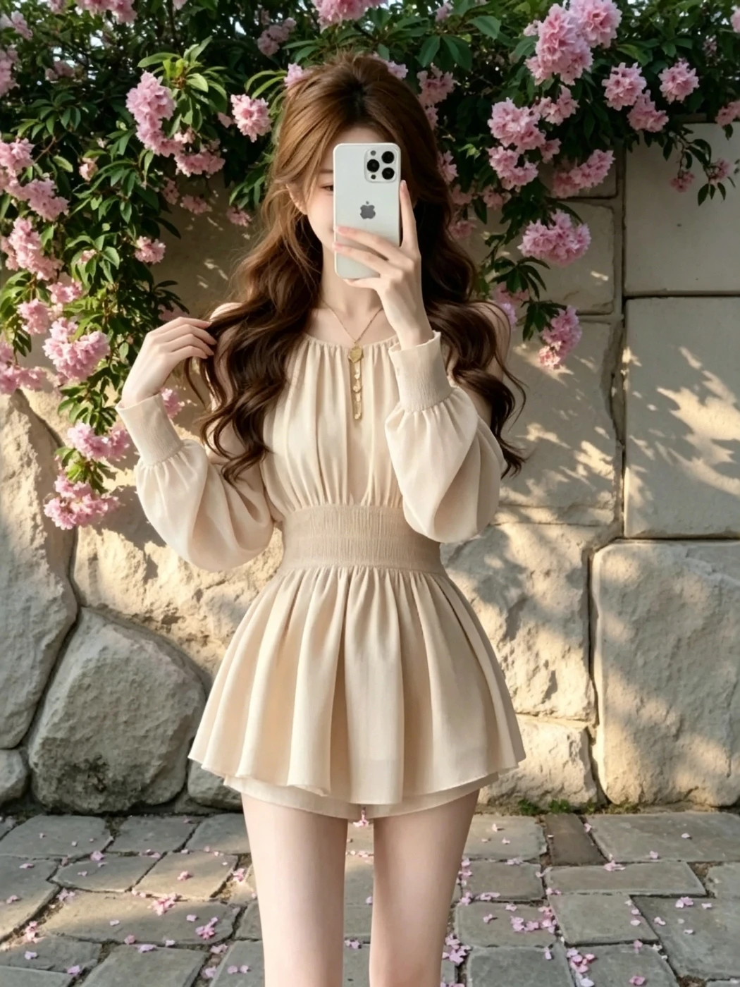 Chic Summer New Pure Desire Style Women's Set with Shoulder Bared Waist Cinched Chiffon Top High Waist Shorts Two Piece Set
Chic Summer New Pure Desire Style Women's Set with Shoulder Bared Waist Cinched Chiffon Top High Waist Shorts Two Piece Set