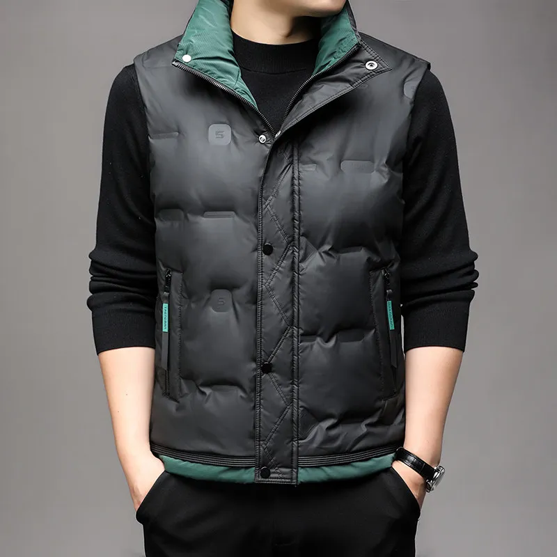 Men's down Vest Lightweight Warm White Du down Stand Collar Faionable Winter Outerwear Polyester Fiber Urban Sle
Men's down Vest Lightweight Warm White Du down Stand Collar Faionable Winter Outerwear Polyester Fiber Urban Sle
