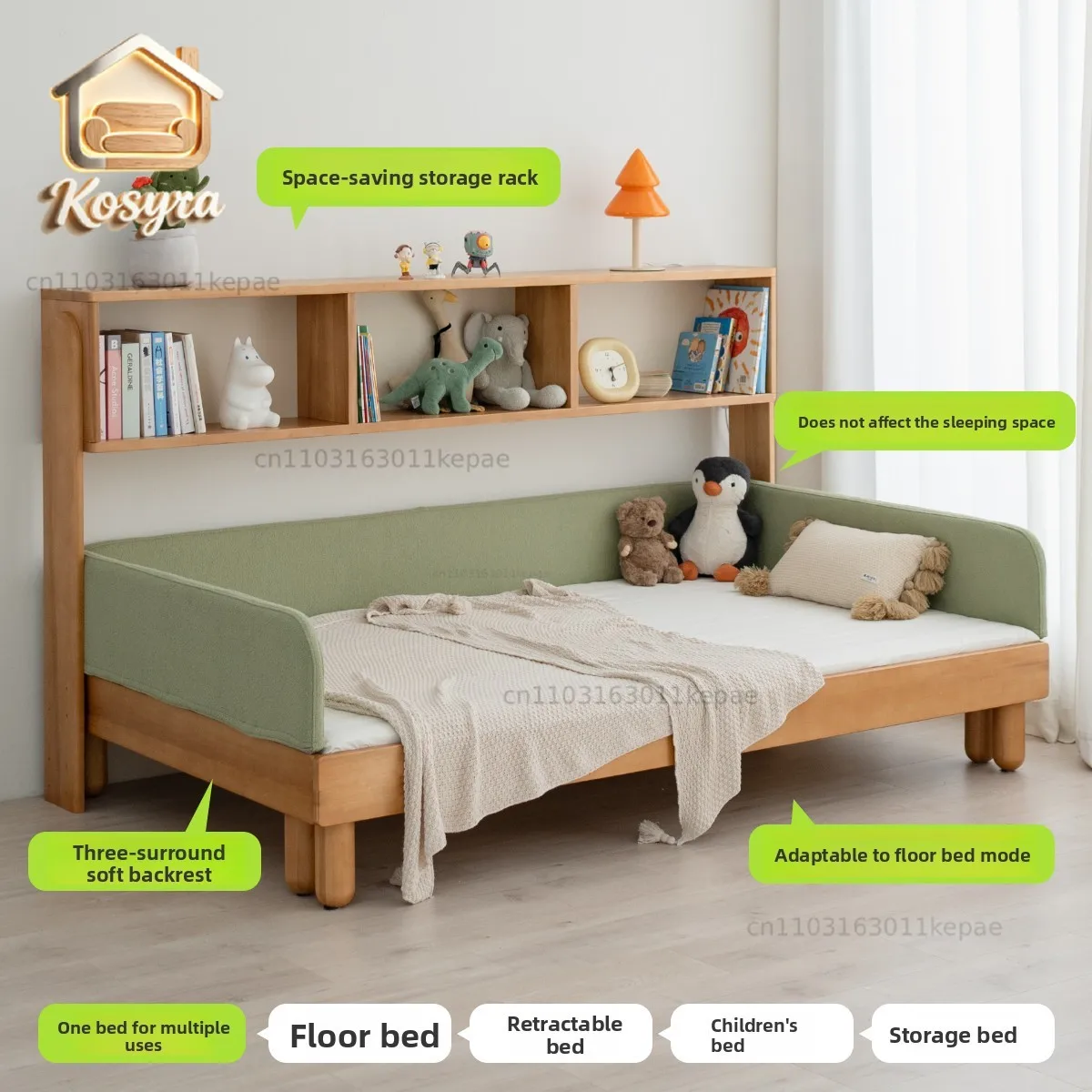 Sleepy monkey solid wood children's bed retractable and high Montessori floor bed boys and girls small apartment side bed
Sleepy monkey solid wood children's bed retractable and high Montessori floor bed boys and girls small apartment side bed