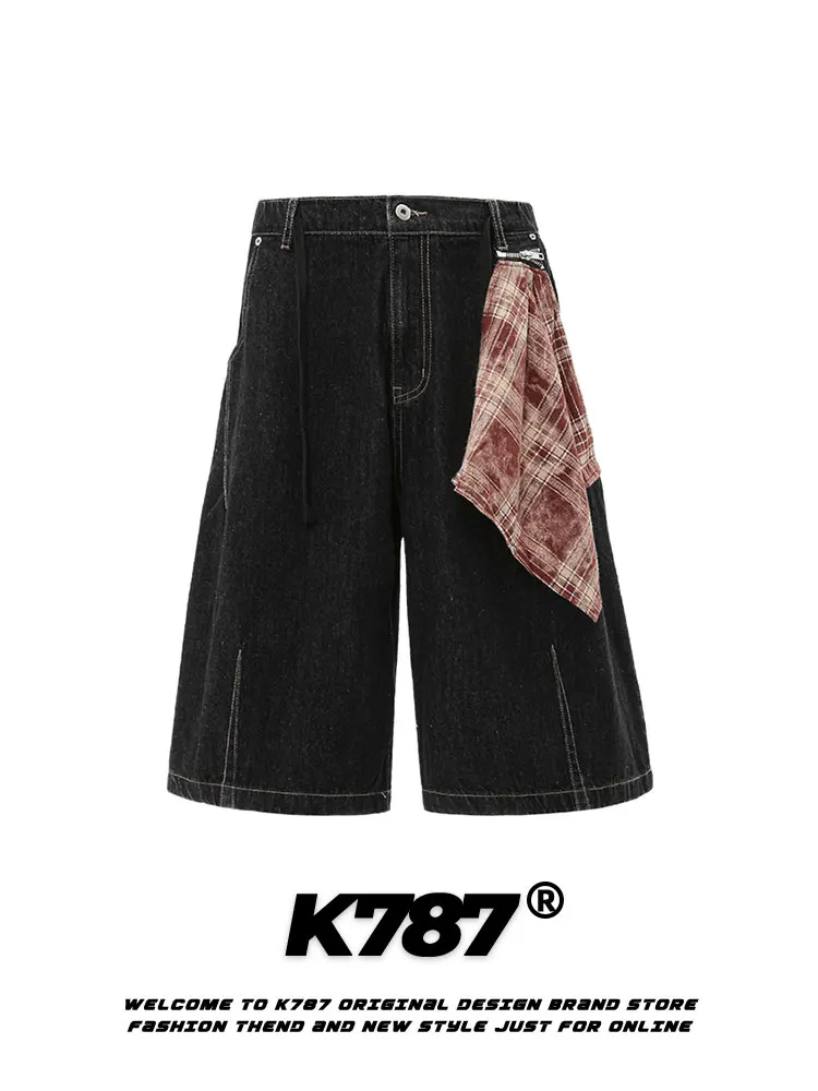 K787 American Sle Ретро Уличная одежда Хип-хоп Лоскутные джинсы с высокой талией orts ex Повседневная свободная посадка Летняя смесь хлопка
K787 American Sle Ретро Уличная одежда Хип-хоп Лоскутные джинсы с высокой талией orts ex Повседневная свободная посадка Летняя смесь хлопка