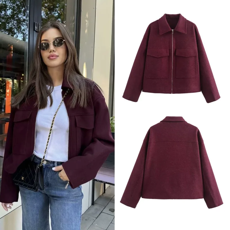2025 New Women's Clothing High-end Fashion All-match Ins Soft Waxy Wool Pocket Decoration Lapel Jacket Zipper Coat
2025 New Women's Clothing High-end Fashion All-match Ins Soft Waxy Wool Pocket Decoration Lapel Jacket Zipper Coat