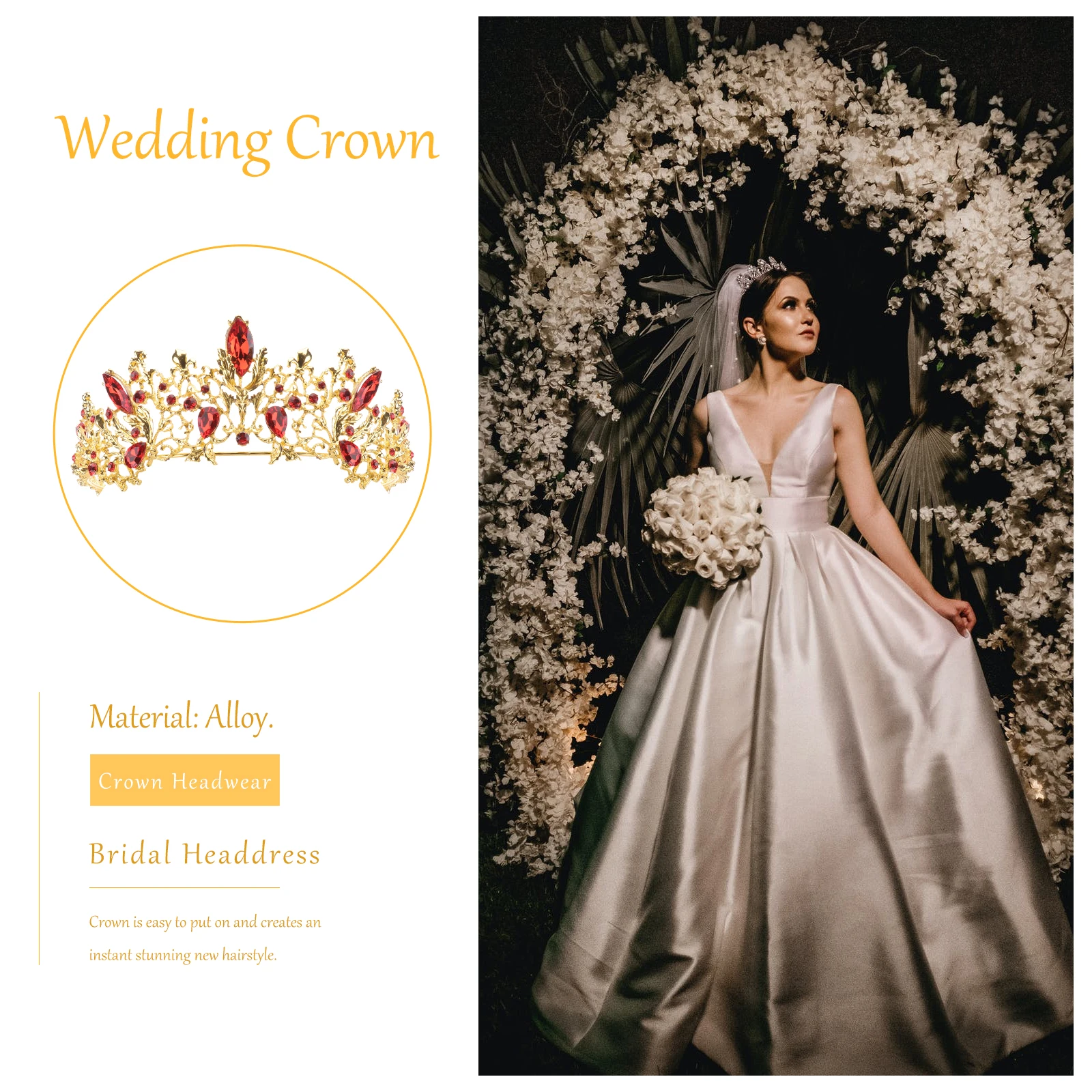 Band Bridal Tiara Red Wedding Accessory Flower Party Headpieces Rhinestones Alloy Beaded Twigs Ivory
Band Bridal Tiara Red Wedding Accessory Flower Party Headpieces Rhinestones Alloy Beaded Twigs Ivory