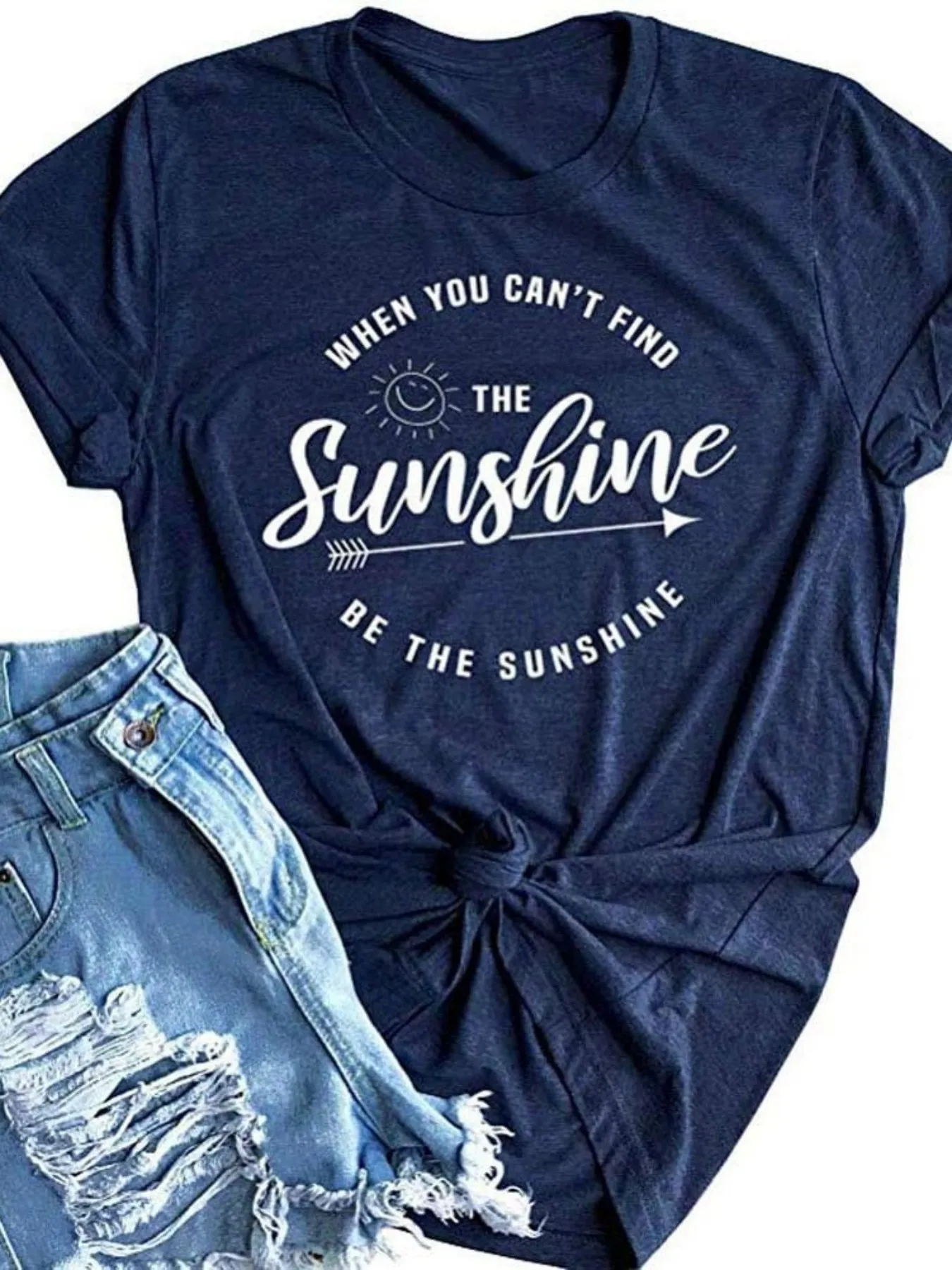 Plus size women's short sleeve T-shirt When You Cant Find The Sunshine Be The Sunshine comfortable soft fabric summer outfit
Plus size women's short sleeve T-shirt When You Cant Find The Sunshine Be The Sunshine comfortable soft fabric summer outfit