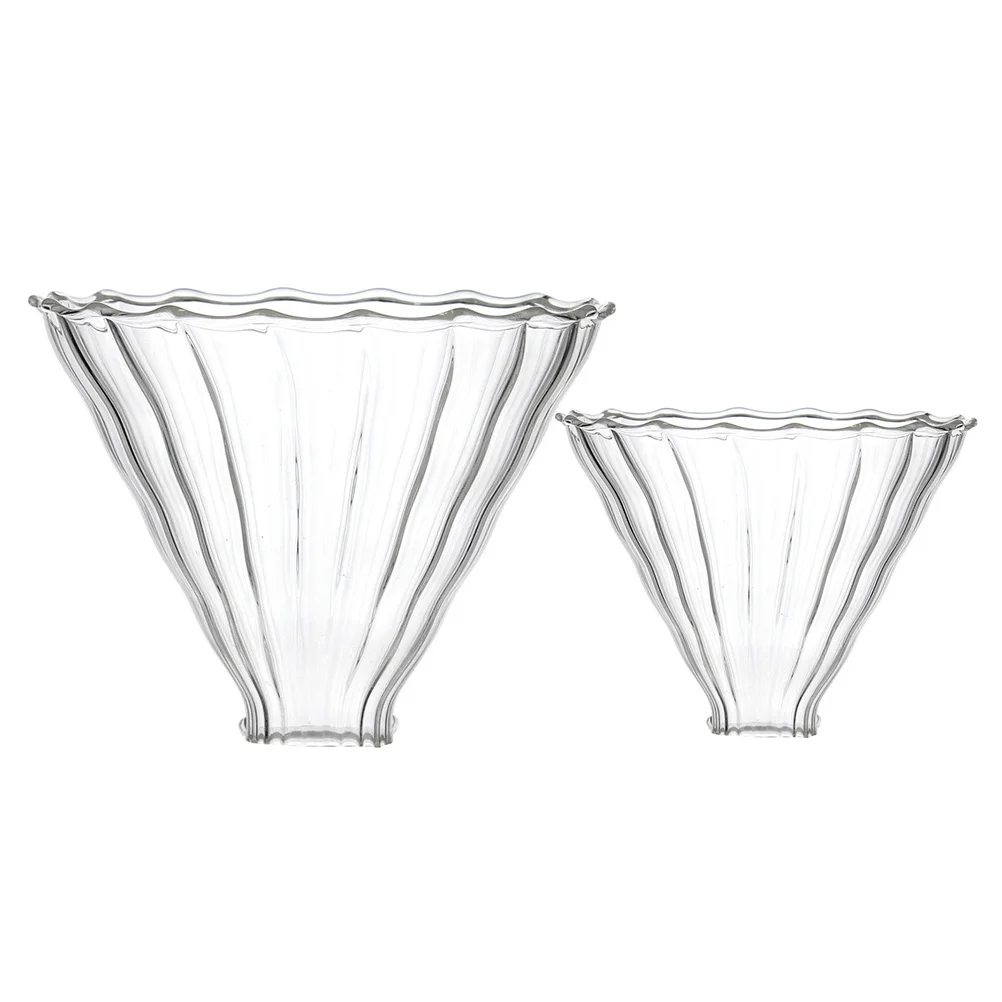 2pcs Glass Coffee Dripper Stripe Design Fine Sieve Reusable Coffee Funnel For Home Brewing Tea Slag Cup Kitchen Bar Tool
2pcs Glass Coffee Dripper Stripe Design Fine Sieve Reusable Coffee Funnel For Home Brewing Tea Slag Cup Kitchen Bar Tool