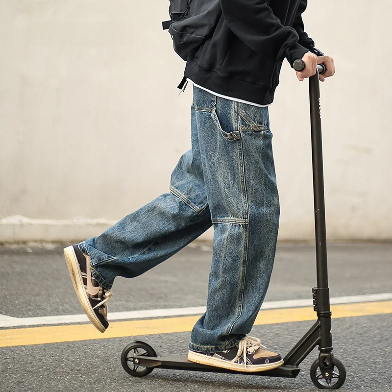 Casual Men's Workwear Jeans High Street Vibe Loose Straight Leg Long Trousers Trendy Wide Leg Dad Pants Spring Autumn
Casual Men's Workwear Jeans High Street Vibe Loose Straight Leg Long Trousers Trendy Wide Leg Dad Pants Spring Autumn