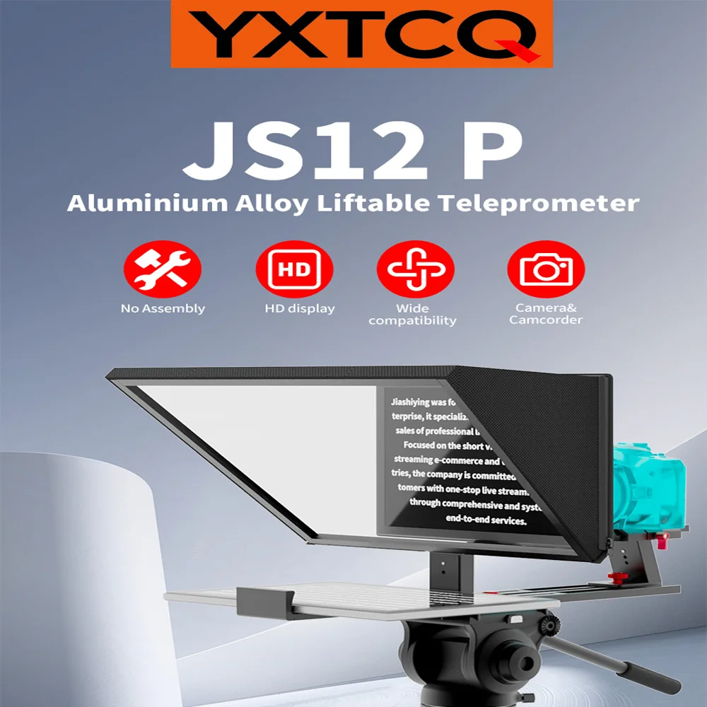 YXTCQ Teleprompter Portable aluminum alloy Prompter for Tablets DSLR Laptop Camera Phone Live Streaming Video Recording Prompte
YXTCQ Teleprompter Portable aluminum alloy Prompter for Tablets DSLR Laptop Camera Phone Live Streaming Video Recording Prompte