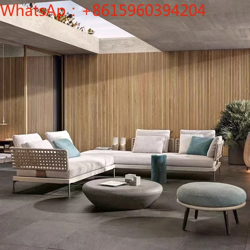 Nordic outdoor sofa coffee table combination villa courtyard garden leisure furniture designer open-air balcony rattan
Nordic outdoor sofa coffee table combination villa courtyard garden leisure furniture designer open-air balcony rattan
