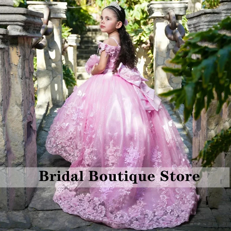 Customized Pink Flower Girl Dress Tulle Floral Appliques With Bow For Wedding Birthday Party Prom Banquet Princess Ball Gown
Customized Pink Flower Girl Dress Tulle Floral Appliques With Bow For Wedding Birthday Party Prom Banquet Princess Ball Gown