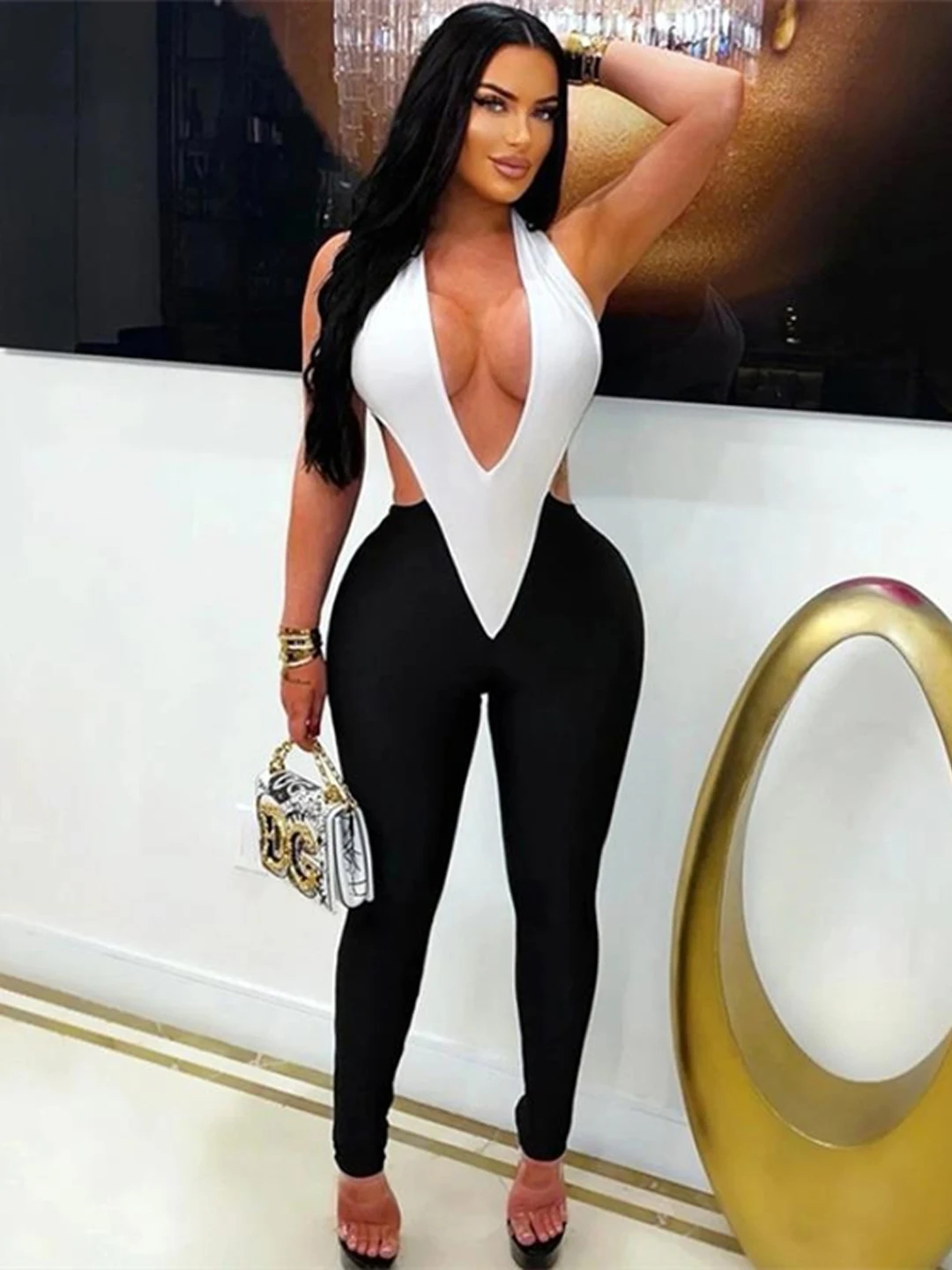 Sexy Backless Neck Hanging Slim Fit Jumpsuit Women's Fashion High Waist Long Pants Street Style Lead Pen Pants Summer China
Sexy Backless Neck Hanging Slim Fit Jumpsuit Women's Fashion High Waist Long Pants Street Style Lead Pen Pants Summer China