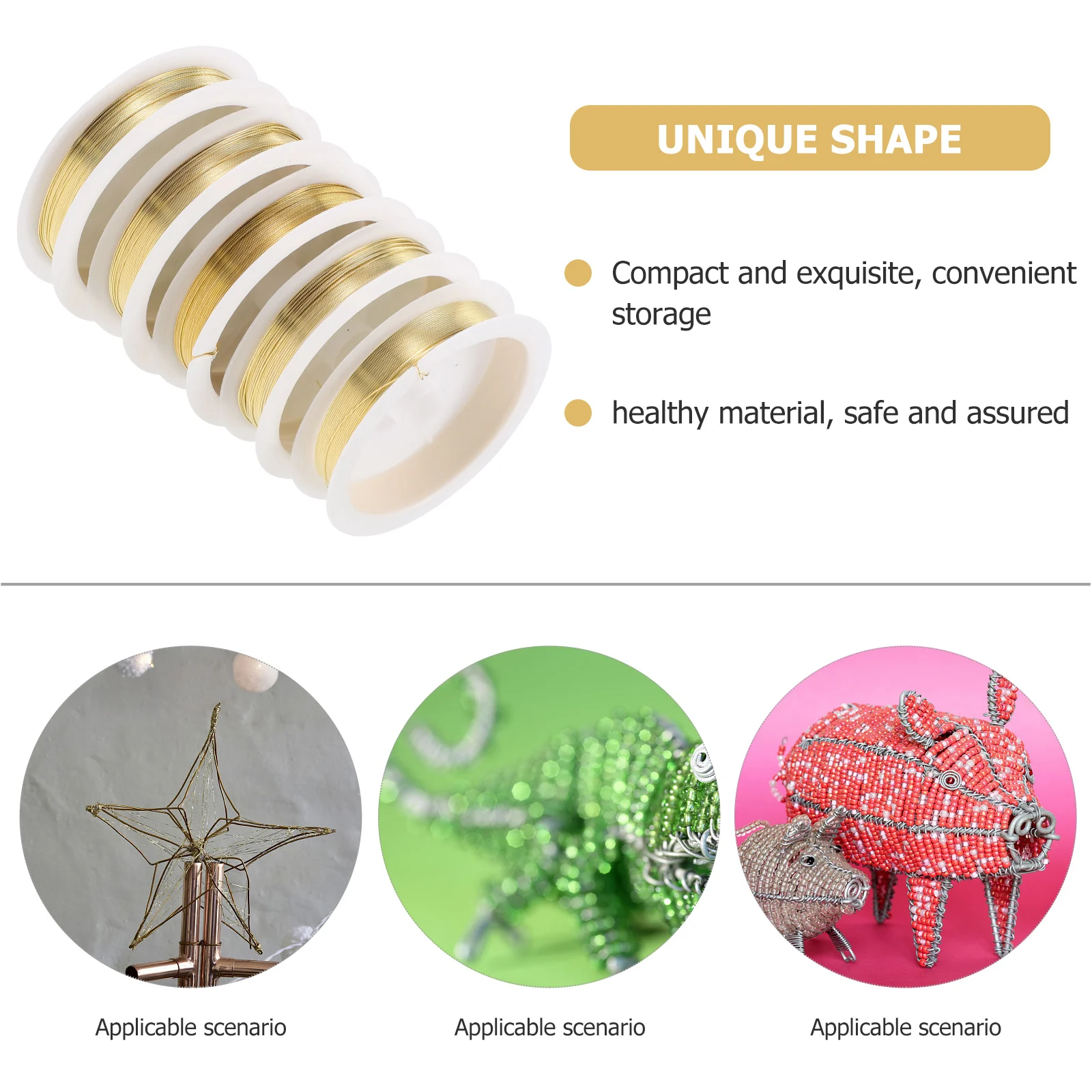 5pcs Copper Wire for Jewelry Making 5 Rolls Flat Craft DIY Ornament Accessories Bracelets Necklace Beading Wire Stainless Steel
5pcs Copper Wire for Jewelry Making 5 Rolls Flat Craft DIY Ornament Accessories Bracelets Necklace Beading Wire Stainless Steel