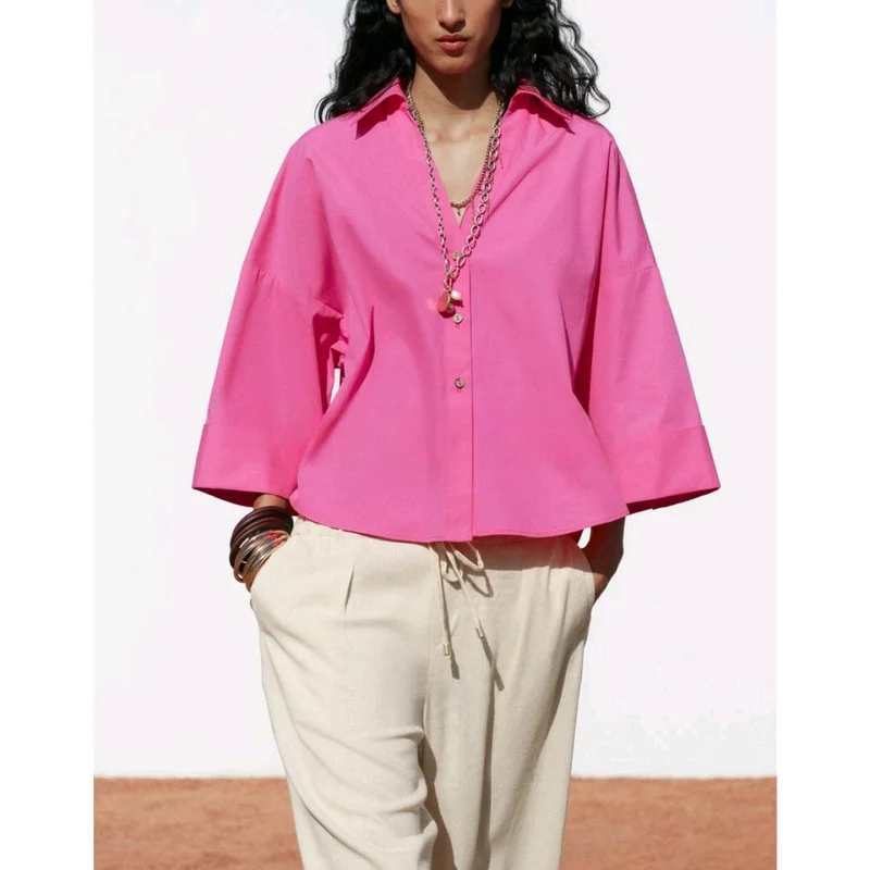 Comfortable Long Sve irt New Spring Women's Asymmetrical Hem Wide Sve Silk Twill Flip Collar irt Commute Sle Loos...
Comfortable Long Sve irt New Spring Women's Asymmetrical Hem Wide Sve Silk Twill Flip Collar irt Commute Sle Loos...