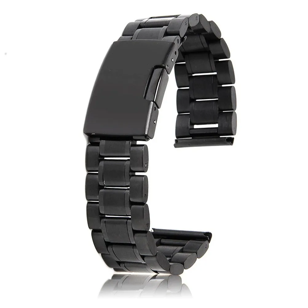 2Pcs Stainless Steel Watch Band Strap Black 22mm Solid Links Straight End Foldover Clasp Push Button Release Replacement 
2Pcs Stainless Steel Watch Band Strap Black 22mm Solid Links Straight End Foldover Clasp Push Button Release Replacement