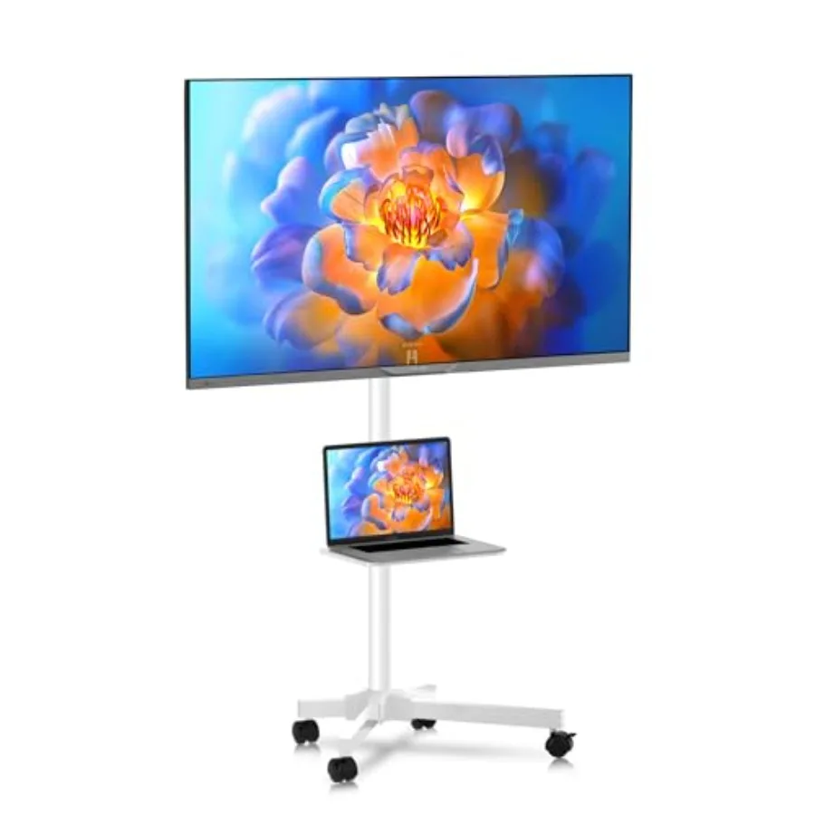 Mobile TV Carts on Wheels for 21-60 Inch Flat/Curved Panel Screens - Height Adjustable Floor Trolley Stand with Shelf White Hol
Mobile TV Carts on Wheels for 21-60 Inch Flat/Curved Panel Screens - Height Adjustable Floor Trolley Stand with Shelf White Hol