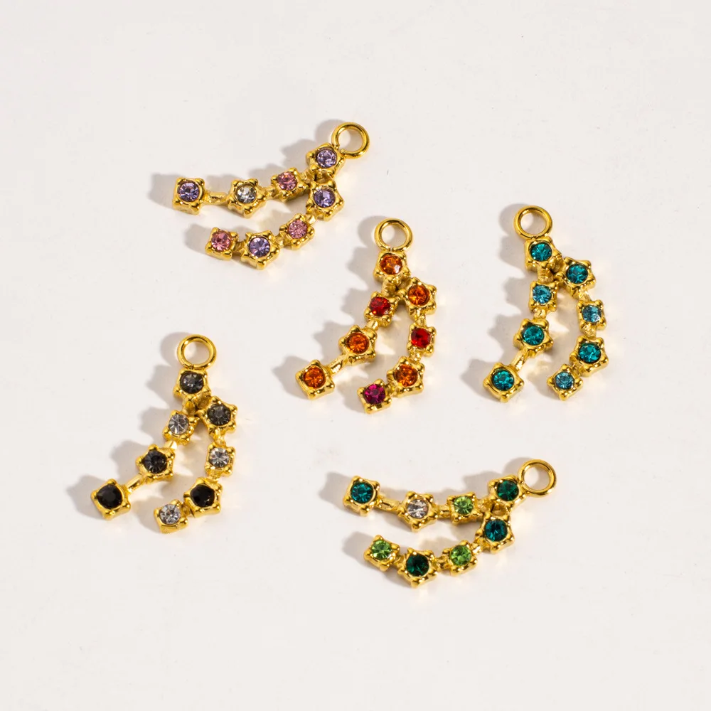5Pcs Stainless Steel Multicolor Mixed Zircon Star Style Charm Fine Polishing Pendant DIY Jewelry Bracelet Necklace Accessories
5Pcs Stainless Steel Multicolor Mixed Zircon Star Style Charm Fine Polishing Pendant DIY Jewelry Bracelet Necklace Accessories