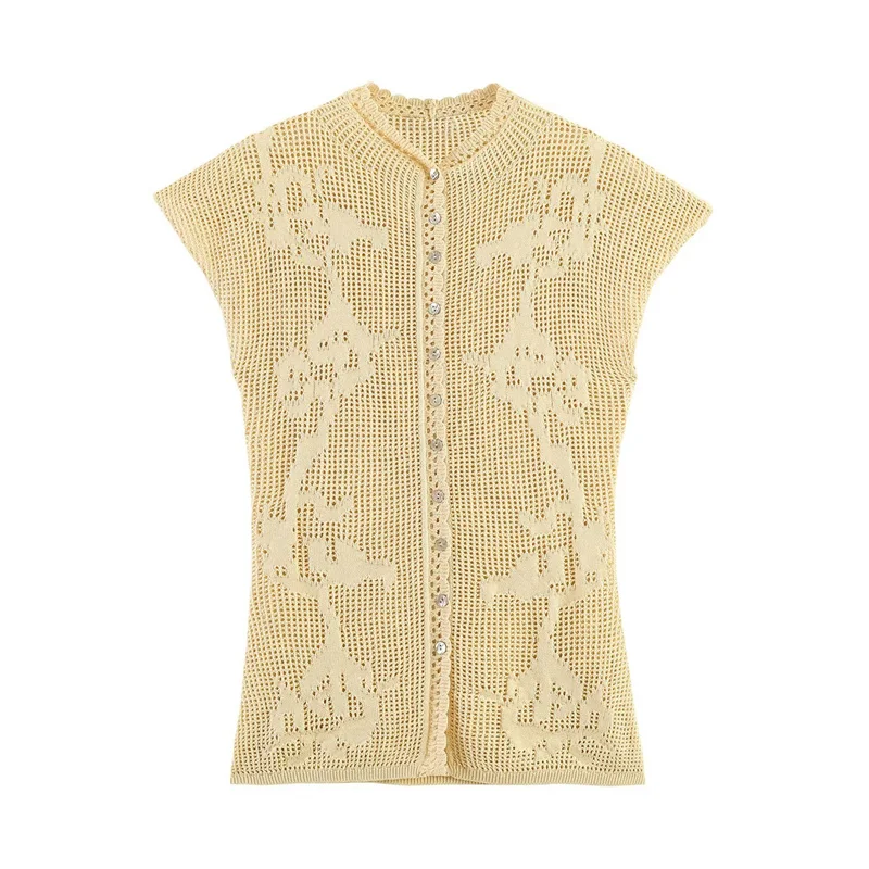 Summer Women's Hollow Knitted Cardigan Tops 2026 New Fashion Casual Short Sleeved Casual Sweater Top Women's Cothing
Summer Women's Hollow Knitted Cardigan Tops 2026 New Fashion Casual Short Sleeved Casual Sweater Top Women's Cothing