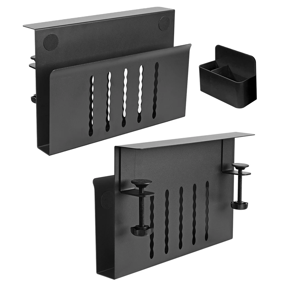 Desk Side Storage Organizer No Drill Under Desk Laptop Holder with Pen Holder Clamp on Desk Shelf Hanging Laptop Mount
Desk Side Storage Organizer No Drill Under Desk Laptop Holder with Pen Holder Clamp on Desk Shelf Hanging Laptop Mount
