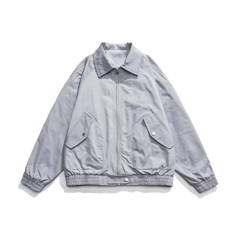 Mens Bomber Jacket Turn Down Collar American Style Casual Jacket Coat Loose Fit Big Pocket Zipper Blouse Streetwear Outdoor Tops
Mens Bomber Jacket Turn Down Collar American Style Casual Jacket Coat Loose Fit Big Pocket Zipper Blouse Streetwear Outdoor Tops