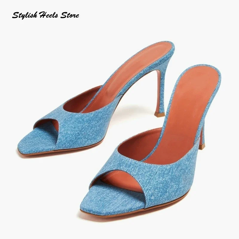 Stylish Square Open Toe Thin High Heels Modern Slippers Summer Outdoor Slip On Stilettos Fashion Women Chic Party Slippers
Stylish Square Open Toe Thin High Heels Modern Slippers Summer Outdoor Slip On Stilettos Fashion Women Chic Party Slippers