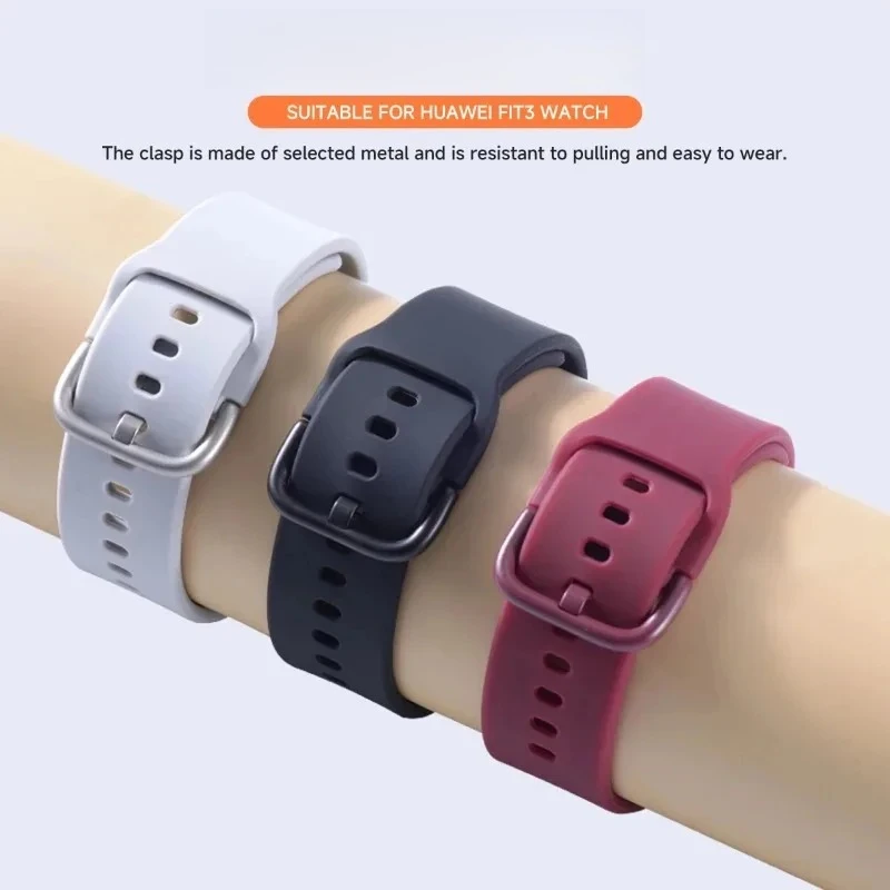 Silicone Band For Huawei Watch FIT 3 FIT 4 Pro Strap watchband metal Buckle Sport bracelet fot huawei fit3 2 1correa Accessories
Silicone Band For Huawei Watch FIT 3 FIT 4 Pro Strap watchband metal Buckle Sport bracelet fot huawei fit3 2 1correa Accessories
