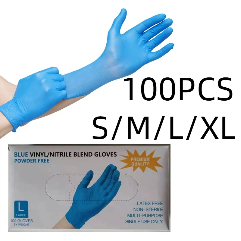 10-100PCS Blue Nitrile Disposable Gloves Latex Free Safety Work Gloves for Cleaning Kitchen Mechanic Auto Protective Glove
10-100PCS Blue Nitrile Disposable Gloves Latex Free Safety Work Gloves for Cleaning Kitchen Mechanic Auto Protective Glove