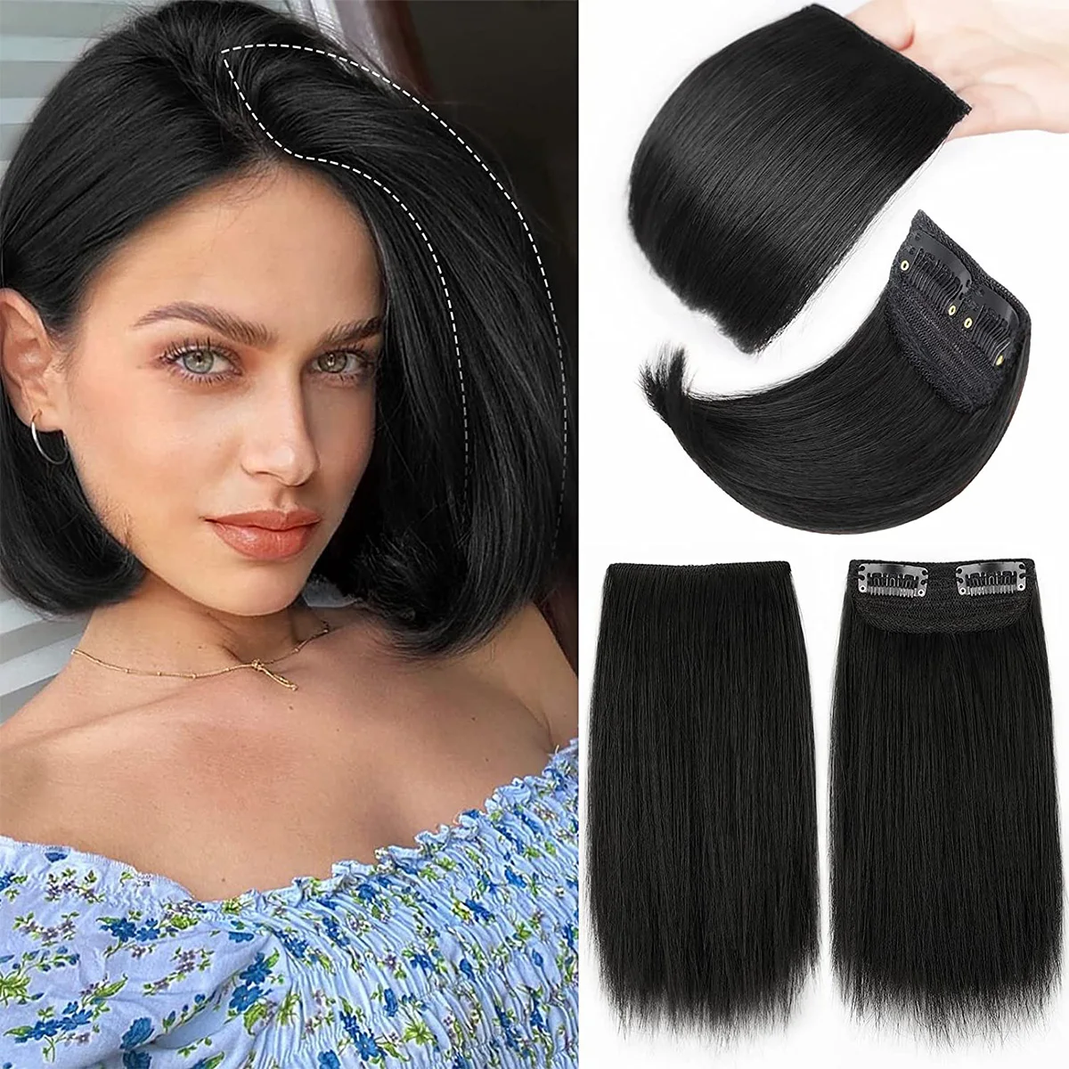 2pcs Hair Pads Short Straight Hair Pieces Synthetic Clip In Hair Extensions Natural Looking For Daily Use
2pcs Hair Pads Short Straight Hair Pieces Synthetic Clip In Hair Extensions Natural Looking For Daily Use
