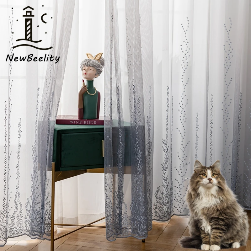 European Style Gray Embroidered Tulle for Window Curtains for Living Room Dining Luxury Retro Fashion Bedroom Decoration Drapes
European Style Gray Embroidered Tulle for Window Curtains for Living Room Dining Luxury Retro Fashion Bedroom Decoration Drapes