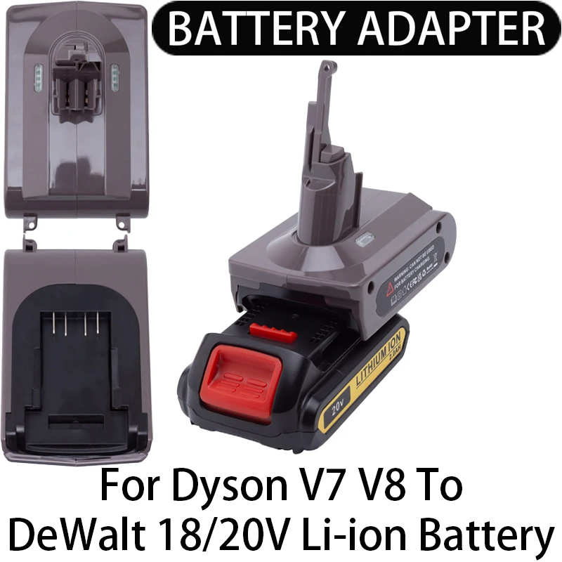 Battery Adapter/Converter for Dyson V7 V8 Vacuum Cleaner Li-Ion Tool for DeWalt 18/20V Li-Ion Battery Adapter Tool Accessory
Battery Adapter/Converter for Dyson V7 V8 Vacuum Cleaner Li-Ion Tool for DeWalt 18/20V Li-Ion Battery Adapter Tool Accessory