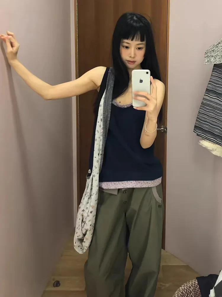 Spring Summer Wide Leg Pants Straight Cut Drawstring Workwear Color Block Slimming Casual Trousers for Women
Spring Summer Wide Leg Pants Straight Cut Drawstring Workwear Color Block Slimming Casual Trousers for Women