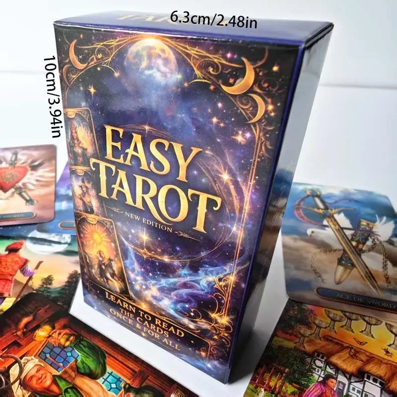 Easy Tarot Deck X- 78 Pcs Beginner-Friendly Tarot Cards for Divination, Meditation, and Self-Discovery 10.3*6cm
Easy Tarot Deck X- 78 Pcs Beginner-Friendly Tarot Cards for Divination, Meditation, and Self-Discovery 10.3*6cm