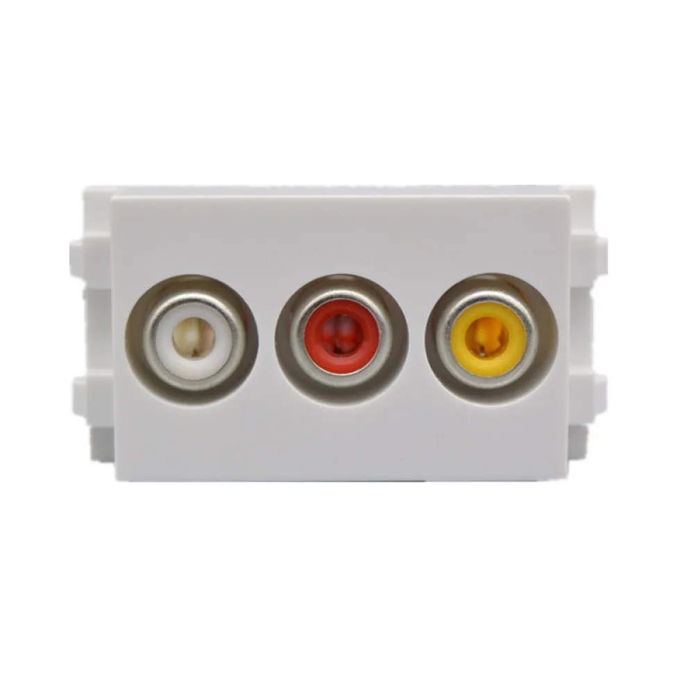 128 Type AV Audio Video Socket Module Solderless Triple Connectors Panel Mount Kit for TV/DVD/Home Theater Part Red/Yellow/White
128 Type AV Audio Video Socket Module Solderless Triple Connectors Panel Mount Kit for TV/DVD/Home Theater Part Red/Yellow/White