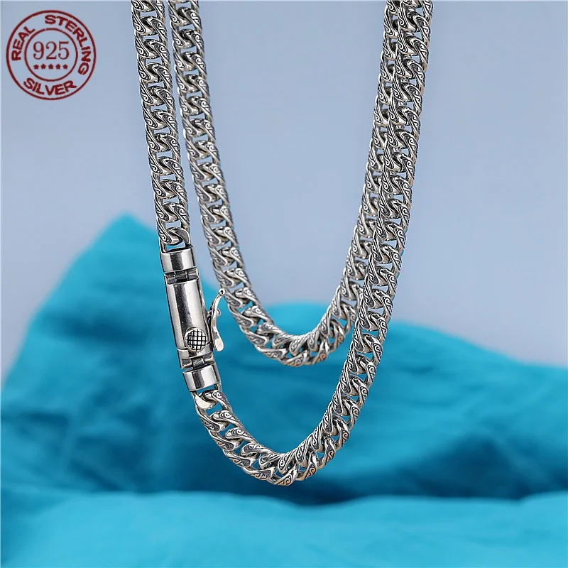 2025 New fashion 100% S925 Sterling Silver 8MM Cuban Necklace Men's and Women's Trend Personality Retro Jewelry Hip Hop Necklace
2025 New fashion 100% S925 Sterling Silver 8MM Cuban Necklace Men's and Women's Trend Personality Retro Jewelry Hip Hop Necklace