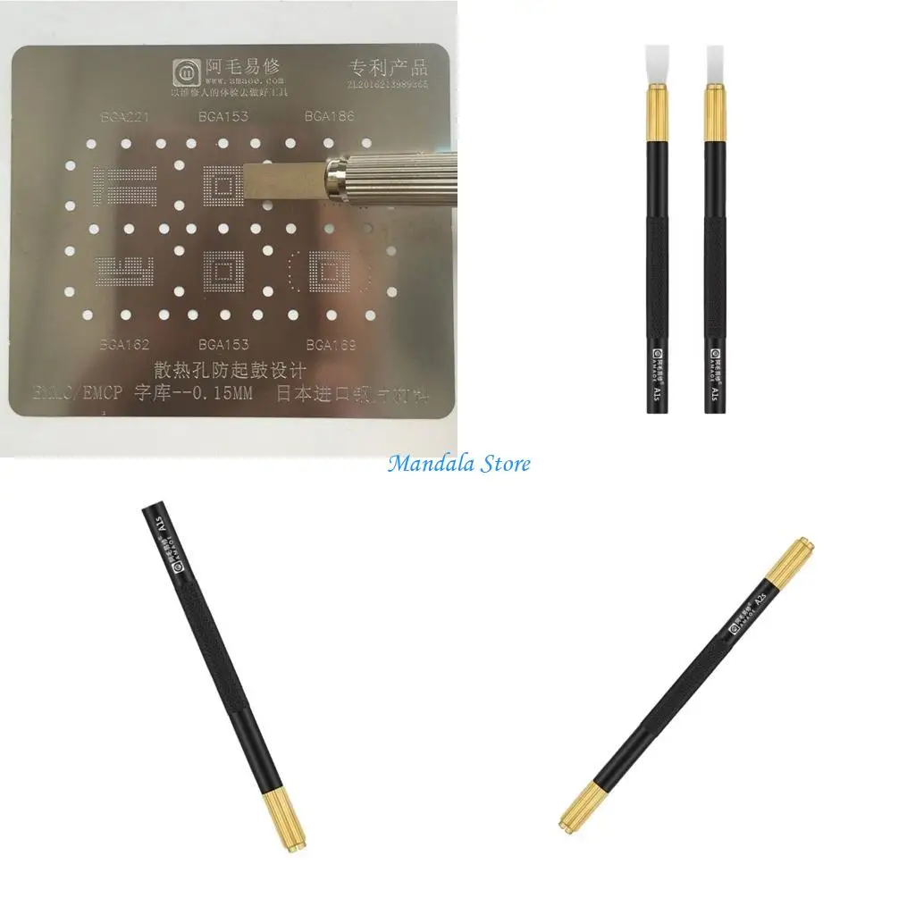 U2JC Nonslip Metal Blade Handle Precisions Scraping Tool For BGA Chip Glues Removal
U2JC Nonslip Metal Blade Handle Precisions Scraping Tool For BGA Chip Glues Removal