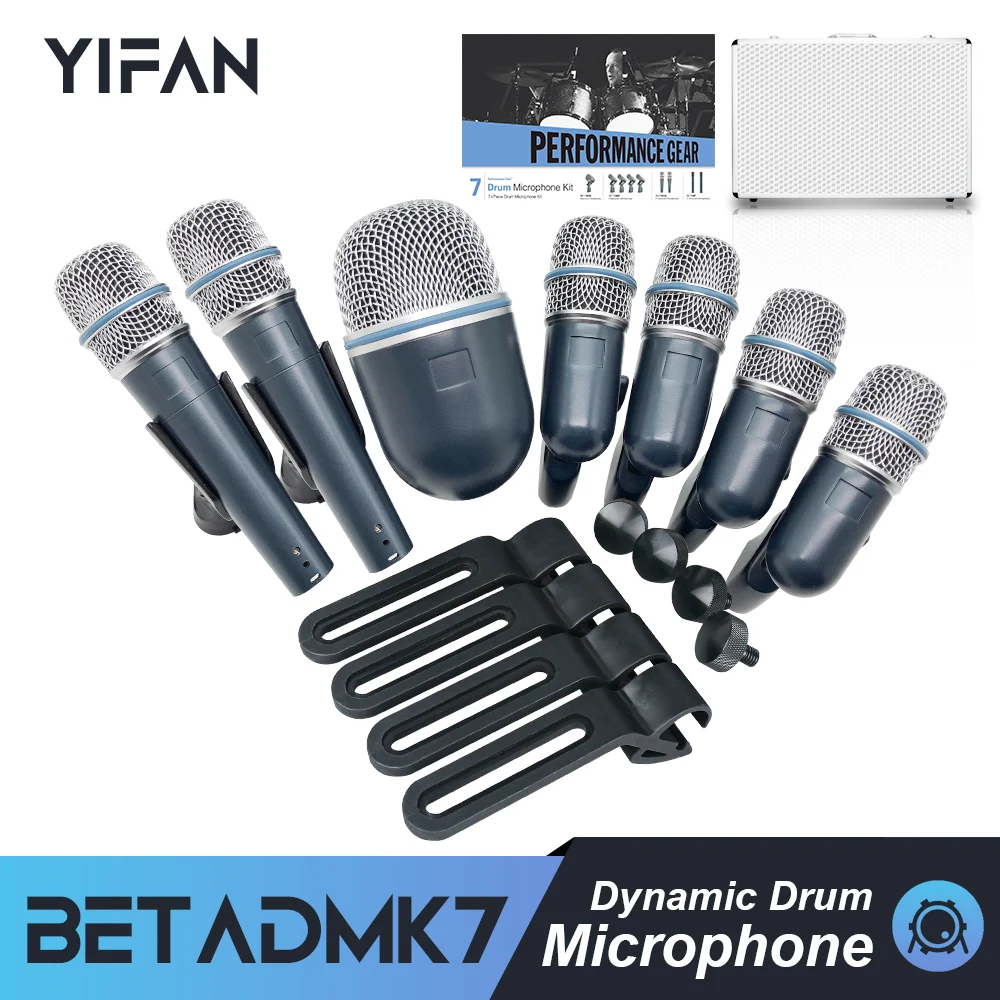 BETA DMK7 Drum Microphone Set Professional Wired Dynamic Microphone Suitable for Bands and Live Performances
BETA DMK7 Drum Microphone Set Professional Wired Dynamic Microphone Suitable for Bands and Live Performances
