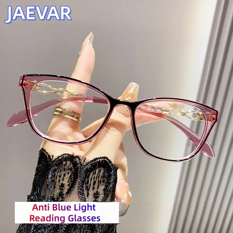JAEVAR New Women's Retro Anti Blue Light Reading Glasses High-quality Cat Eye Goggles Fashionable Flat Light Glasses 11908
JAEVAR New Women's Retro Anti Blue Light Reading Glasses High-quality Cat Eye Goggles Fashionable Flat Light Glasses 11908