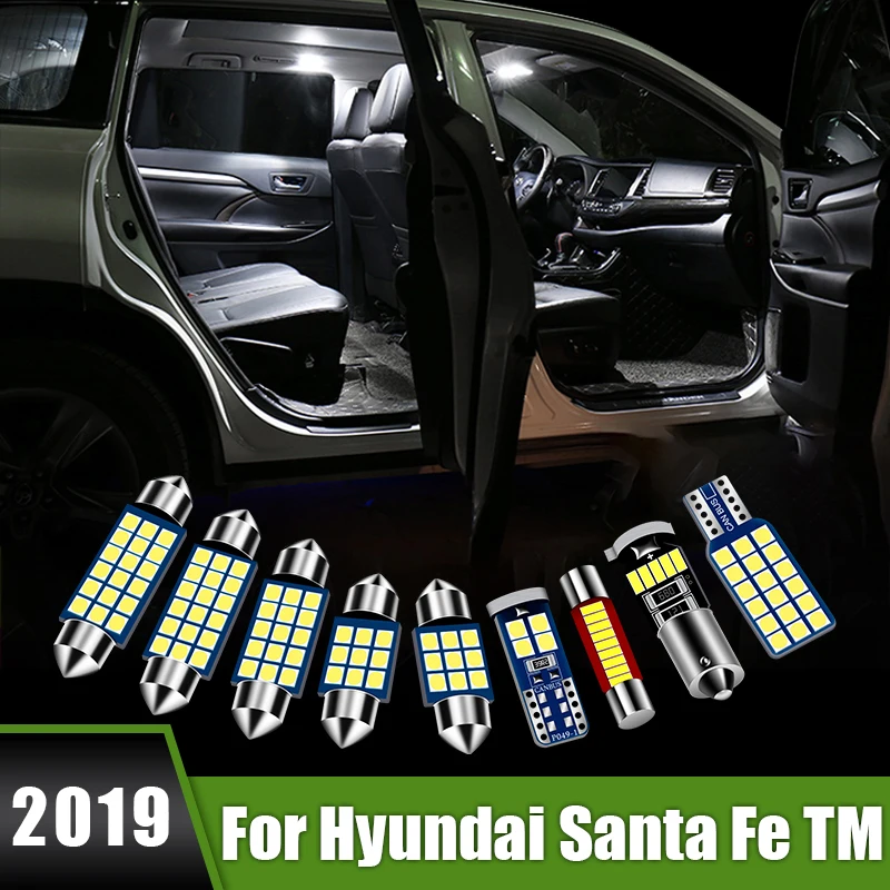 For Hyundai Santa Fe TM 2019 11pcs Car Interior LED Dome Light Trunk Lights Vanity Mirror Spare Lamps Decoration Accessories
For Hyundai Santa Fe TM 2019 11pcs Car Interior LED Dome Light Trunk Lights Vanity Mirror Spare Lamps Decoration Accessories