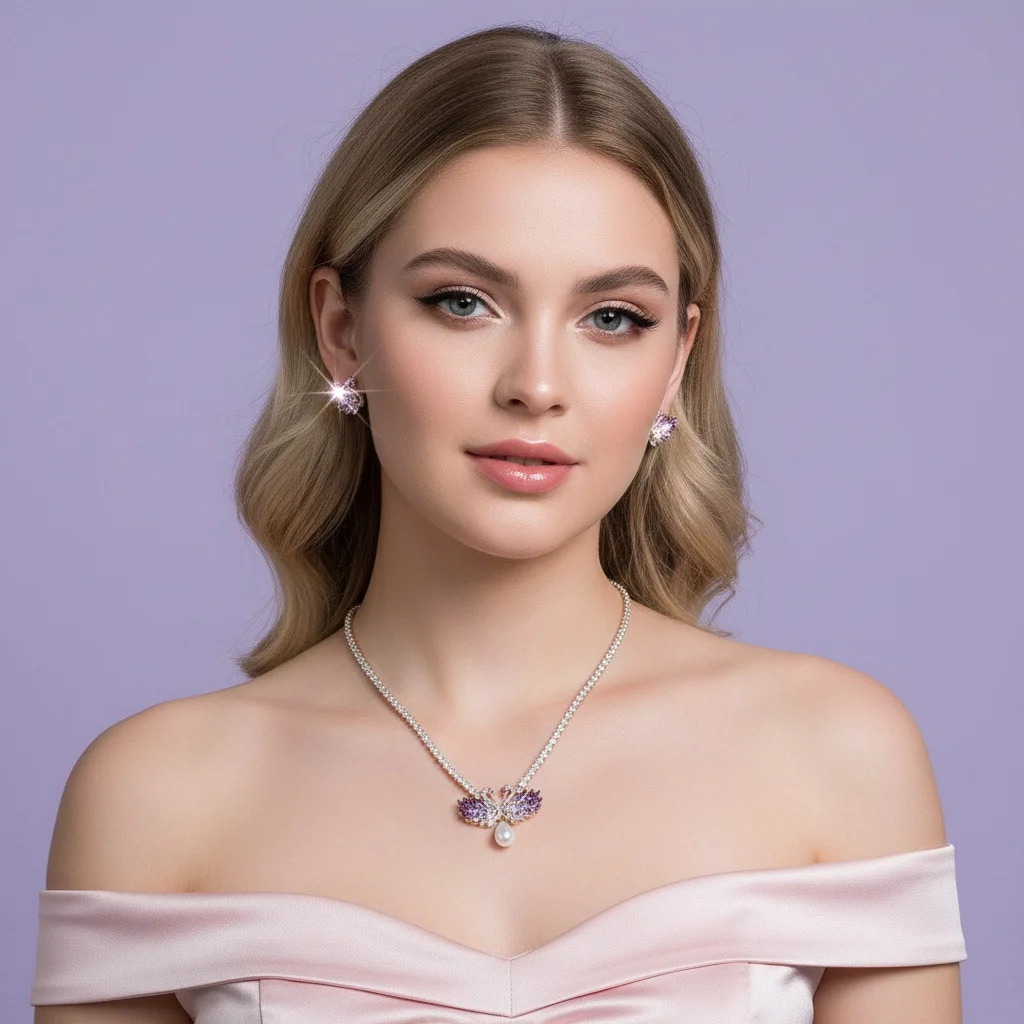 Fashion Swan Shaped Zircon Two-piece Set, Elegant Necklace and Earrings, Popular Matching Jewelry for Women
Fashion Swan Shaped Zircon Two-piece Set, Elegant Necklace and Earrings, Popular Matching Jewelry for Women