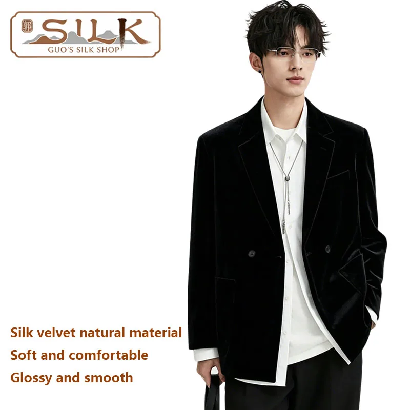 Natural Silk Velvet Men's Suit Elegant Fashionable Shirt for Business Casual Wear Shiny Soft, Delicate Coat with Good Texture
Natural Silk Velvet Men's Suit Elegant Fashionable Shirt for Business Casual Wear Shiny Soft, Delicate Coat with Good Texture
